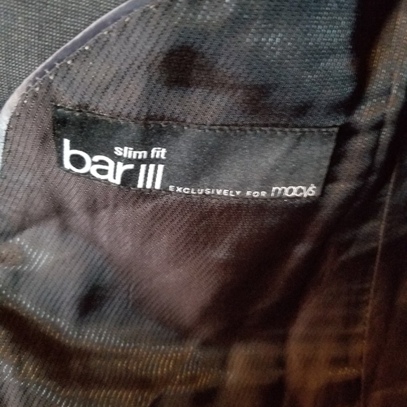 NWT Bar III Men's Wool Suit Coat Charcoal Sz 40L - Picture 7 of 8